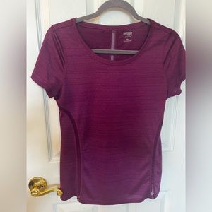 DANSKIN NOW DRIMORE Sz M 8-10 T-Athletic Shirt Top sheer cut-outs